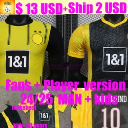 24 25 REUS REYNA SANCHO 50TH Soccer Jerseys player edition version DORTMUNDs KAMARA HUMMELS ADEYEMI BRANDT shirt RYERSON BYNOE-GITTENS KIDS KIT football uniforms