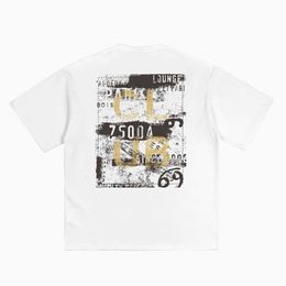 Men's T-Shirts Cottony Graphic T-Shirt For Men Retro Abstract Pattern Print Y2k Casual Loose Sporty Top 2024 Spring And Summer New Style J240522