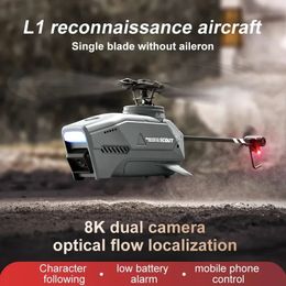 4dL1 Helicopter 8k High Definition Dual Camera Remote Control Quadcopter 24ghz 4ch Electronic Gyroscope Aeroplane Rc Gifts Toys 240523