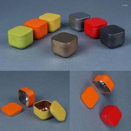 Storage Bottles 1PCS Mini Tin Box Metal Small Empty Pot Tea Containers Candle Candy Round Portable Packaging