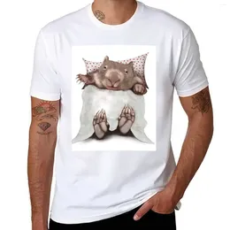 Men's Tank Tops Wombat In Bed T-Shirt Anime Boys Whites Big And Tall T Shirts For Men