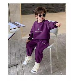 Clothing Sets Autumn Kids Clothes Boy's Cotton Sport Embroidery Letter T-Shirt Pants 2Pcs/sets Children Boys Sweatshirt Sweatpant Tracksuit