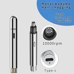 Electric nose hair trimmer for men and women nose shaver USB rechargeable nose hair trimmer cleaner 240508