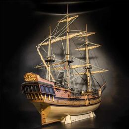 Model Set 1/75 Caribbean Pirates Black Pearl DIY Simulation Wooden Sailboat Model Set Assembly Toy Gift Series S2452399