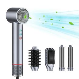 Hair Dryers Professional hair dryer 5-in-1 hairstyle machine hot air brush high-speed hair dryer hair brush automatic curling iron Q240522