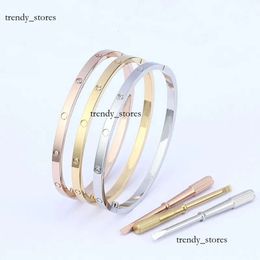 Titanium Steel Designer Bangle Women Men High Quality Love Silver Rose Screw Screwdriver Luxury Bracelet Bangles Bracelet Couple Jewellery 729