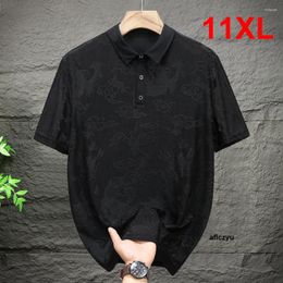 Men's Polos 2024 Summer Cool Polo Shirts Men Short Sleeve Shirt Plus Size 11XL Fashion Casual 3D Patterns Male