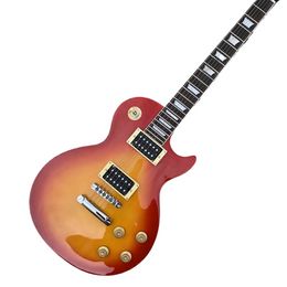 LP all-in-one electric guitar light Colour body rose wood fingerboard nine horse pickup jade knob fret binding can be Customised