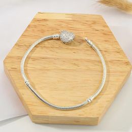 20pcs/lote quente vendendo alta qualidade autêntica 925 Sterling Silver Snake Chain Bracelets Brand Charm Pandor Bracelet para jóias femininas