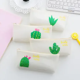 Piece Lytwtw's Cartoon Cute Cactus Portable Pen Pencil Pouch Bag School Office Supplies Stationery Case