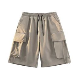 Men's Shorts Mens Cargo Shorts.Waterproof Multi-PocketStraight Loose Knee Length J240522