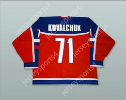 Custom KOVALCHUK 71 RUSSIA RED HOCKEY JERSEY Top Stitched S-M-L-XL-XXL-3XL-4XL-5XL-6XL