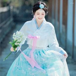 Ethnic Clothing Hanbok Korean Women's Court Dress Noble Yanji Traditional Folk Costume Performance Wear Ancient