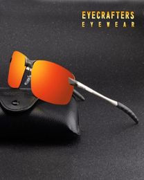 Orange Mens UV400 Polarised Sunglasses Sports Driving Mirrored Sunglasses Rimless Metal Glasses Eyewear 3043DM3965754
