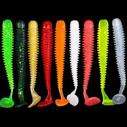 10pcsLot Soft Lures Silicone Worms Baits 45cm 6cm 7cm Jigging Wobblers Fishing Artificial Swimbaits For Bass Carp Tackle 240522