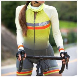 2019 New Pro Team Triathlon Suit Women039s Cycling Jersey Skinsuit Jumpsuit Maillot Cycling Ropa ciclismo long sleeve set gel 8488287