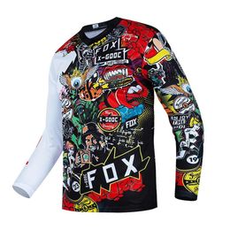 Kvht Men's T-shirts Foxplast Motocross Jersey Quick Drying Long Sleeve Downhill Mountain Bike Mtb Shirts Offroad Motorcycle Clothing
