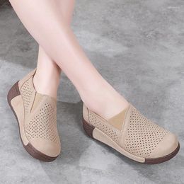 Casual Shoes 2024 Summer Breathable Hollow Sports For Women Korean Swing Platform Female Faux Suede Sandals Vintage