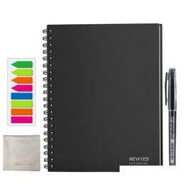 Notepads Wholesale Smart Reusable Erasable Notebook Paper Erase Notepad Note Pad Lined With Pen Pocketbook Diary Journal Office School Ottjm