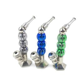 Standing color three bead pipe five angle base vertical three color ball small pipe metal smoking accessories7033639