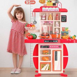 Kitchens Play Food Kitchens Play Food 95cm simulated kitchen toy set large childrens playhouse spray kitchen baby food pretending WX5.217578