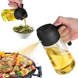 oz Kitchen in Dispenser and ml Olive Bottle Oil Sprayer for Cooking Salad Barbecue Black 08e49f