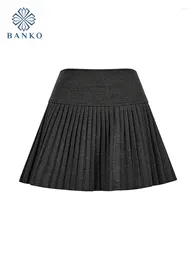 Skirts High Quality Simple A-Line Skirt Women's Vintage Cozy Solid Pleated Korean Coquette Classical Streetwear 2000s Aesthetic