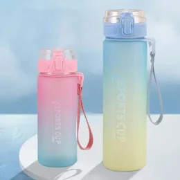 Water Bottles 600/800ML Large Capacity Portable Plastic Bottle Creative Student Drinking Cup Men's And Women's Sports