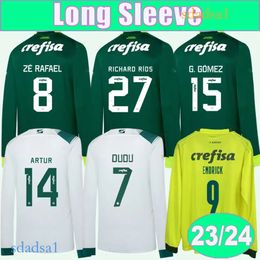 23 24 Palmeiras RONY DUDU Mens Soccer Jerseys Long Sleeve BRENO LOPES R.VEIGA DEYVERSON ATUESTA ZE RAFAEL G.VERON DANILO R.NAVARRO Home Away 3rd Football Shirts