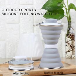 Water Bottles 500Ml Silicone Bottle Cup Foldable Leak Proof Portable Sports Travel For Outdoor Gym Hiking Drinkware