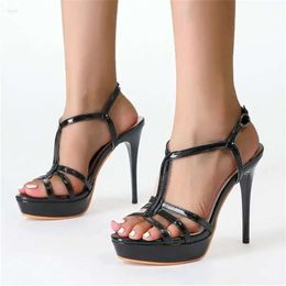 CM Heel Sandals Super High 12 Shoes Women Gladiator Woman Heels Platform Pumps Party Size 35 - 4 05b s