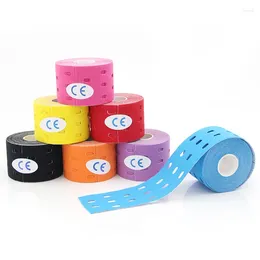 Knee Pads 6 Rolls Perforated Breathable Muscles Kinesio Tape Athlete Care Elastic Sports Joelheira Bandage Physio Therapeutic 5cm 5m