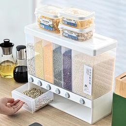 Storage Bottles Home Sealed Rice Box Wall Mounted Cereal Grain Container Dry Food Dispenser Jar Kitchen Organizer