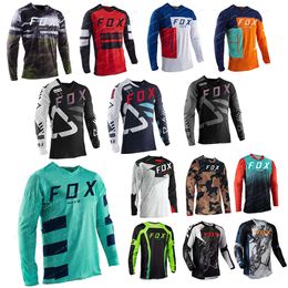 Qy30 Men's T-shirts Mens Downhill Jersey Bat Fox Mountain Bike T-shirt Offroad Dh Motorcycle Enduro Mtb Shirt Maillot Ciclismo Hombre