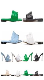 Lido Luxury Womens Sandals Designer Summer Bowknot Slier Slide Teli alti quadrati Muli Ladies Scarpe in pelle imbottita 2248357