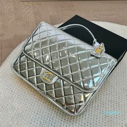 24SS Women's Luxury Designer Patent Leather Backpack Handbag Leather Shopping Bag Women's Handbag Shoulder Crossbody Messenger Schoolbag Purse 31CM
