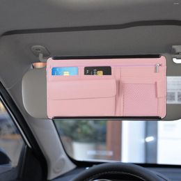 Interior Accessories Sun Visor Storage Cards Organizer Zipper Case Abs Truck Auto