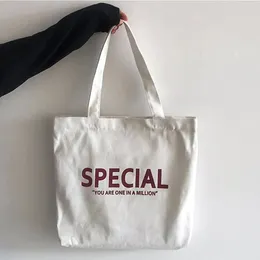 Shopping Bags Canvas Zipper Bag 2024 Large Capacity Conventional Tote Fashion Letter Printing Women's Shoulder Simple