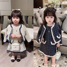 Kids Girl Jacket With Vest Dress Sets Autumn Baby Girls Coats Suits Clothing Children's Outfit 292