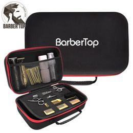 BARBERTOP Electric Clipper Storage Bag Barber Scissors Shavers Storage Box Salon Hair Dryer Display Case Shockproof Travel Bag 240522