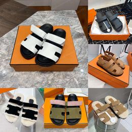 designer sandals platform slides women sandale men slipper brand shoes bottom fur flip flops summer casual beach sandal real leather top q s