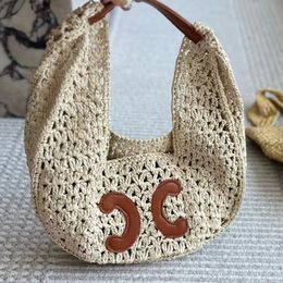 New Straw Woven Shoulder Bag Designer Womens Tote Bags Fashion Summer Hollowing Out Beach Bag Luxury Lafite Grass Handbags