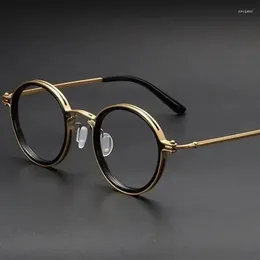 Sunglasses Anti-blue Light Retro Fashion Eyeglasses Men Round Frame Punk Metal Classic Plain Spectacles Computer Eye Production