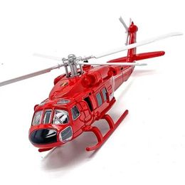 Aircraft Modle High simulation alloy Black Hawk helicopter fire helicopter model toy sound and light toy airplane childrens birthday gift S2452355