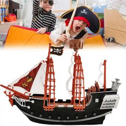 Model Set Childrens pirate toys sailboat props interesting and unique boat models game table decorations birthday gifts boat toys S2452399