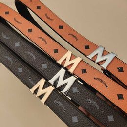 Belts 2023 M Luxury designer Belt Buckle Fashion Genuine Leather Women Belts For men Letter Double Big gold silver classical