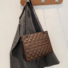 Bag Lattice Square Shoulder Bags For Women 2024 Fashion PU Leather Crossbody Women's Designer Handbags Messenger 6840