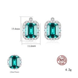 New Fashion Stud Earrings S925 Silver Luxury Brand Earrings Wedding Party High end Earrings Europe Retro Emerald Designer Earrings Mother's Day Valentine's Day Gift