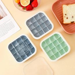 Household silicone ice tray with lid self-made model 16 ice cream box baby food box ice mold ice mold 240507
