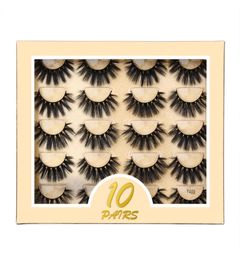 10 pairs eyelashes natural long 3d lashes strip thick dramatic false eyelash faux cils makeup wispy for beauty1884119